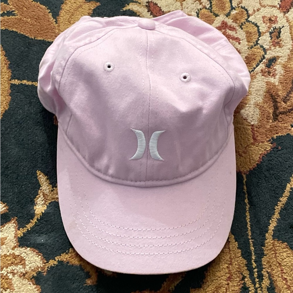 [2/$25] Y2K HURLEY EMBROIDERED LOGO PASTEL PINK BASEBALL CAP HAT - SIZE YOUTH